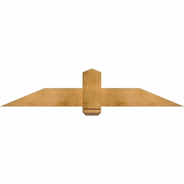 Ekena Millwork Eugene Rough Sawn Timber Gable Bracket, Western Red Cedar, 60"W x 12"H x 4"D x 6"F, 5/12 Pitch GBW060X12X0406EUG00RWR - main